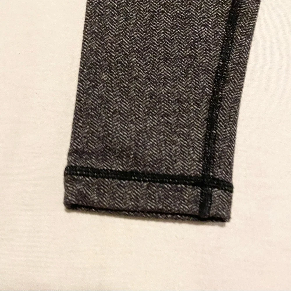 Lululemon Women's Size 4 Wunder Under Pant Legging Herringbone Heathered Black - Picture 6 of 16